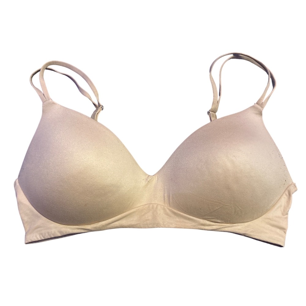 Aerie Real Sunnie Nude Beige Lightly Lined Wireless T-Shirt Bra Size 36D